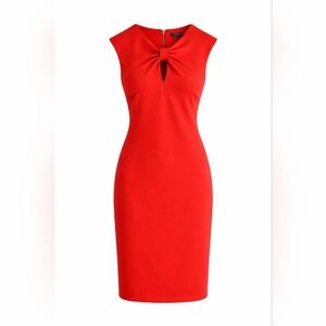 Sharagano Red Sleeveless Sheath Dress | Size 4